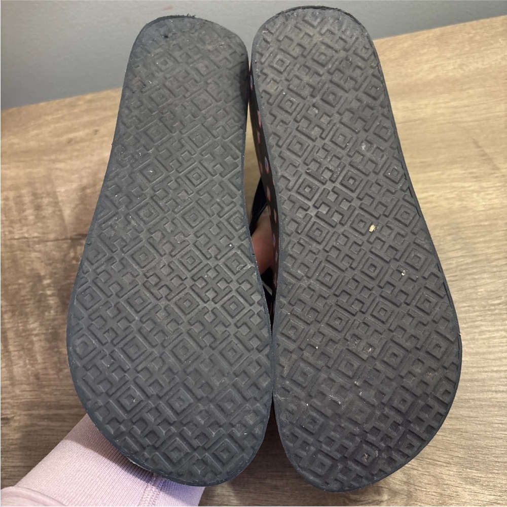 Tory Burch Navy Blue Fresh Blueberry Wild Pansy Flip Flops - Picture 7 of 10